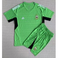 Argentinien Torwart Fußballbekleidung Heimtrikot Kinder WM 2022 Kurzarm (+ kurze hosen)